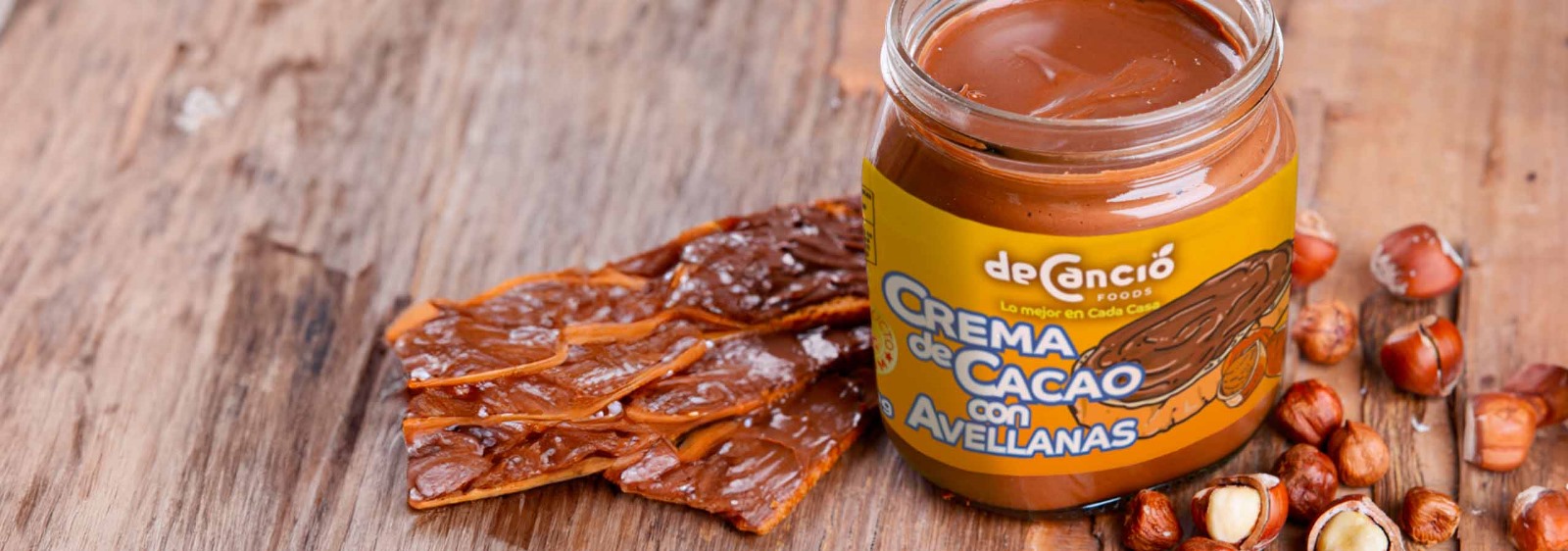 Crema de cacao y avellanas